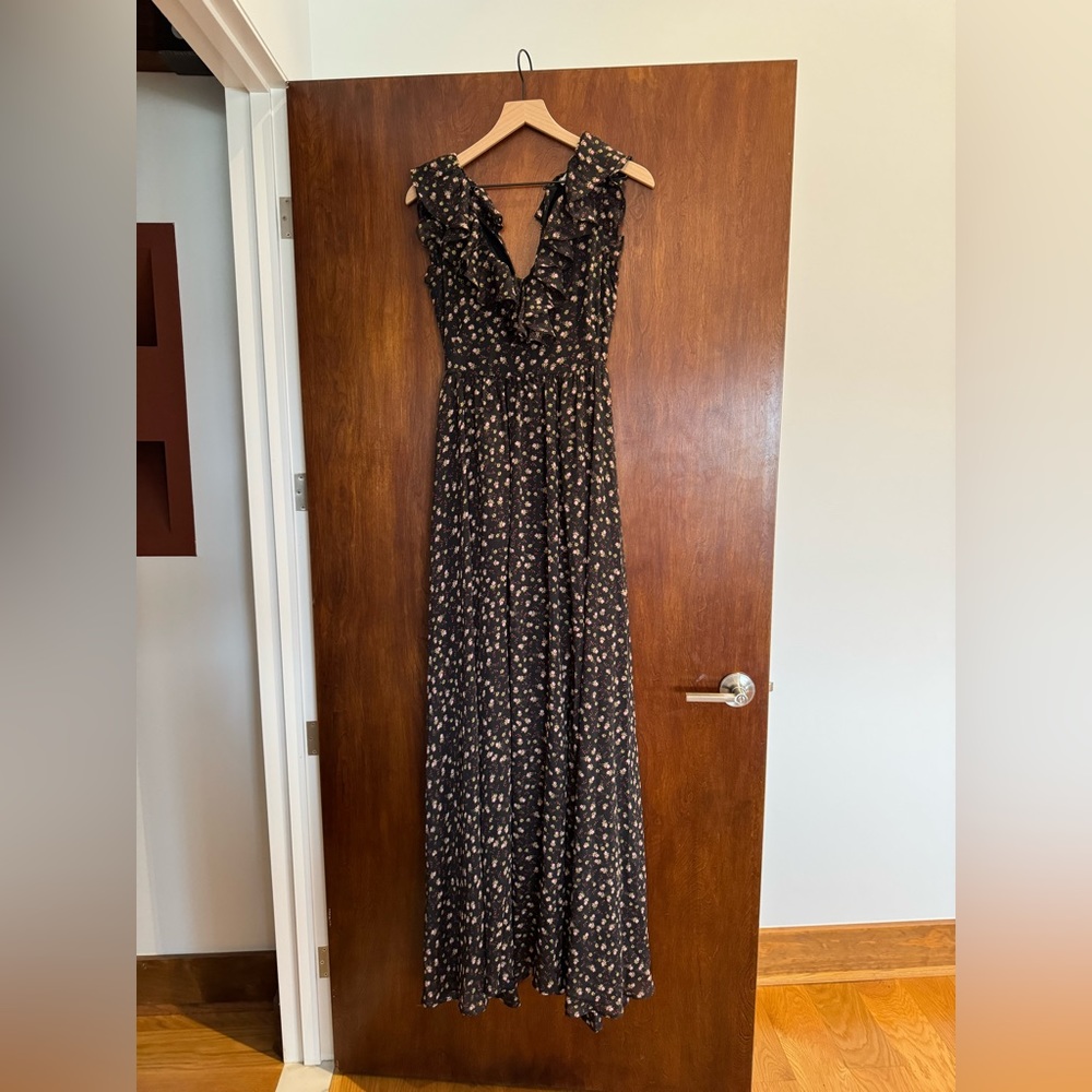 Rebecca Minkoff Black Floral Maxi Dress